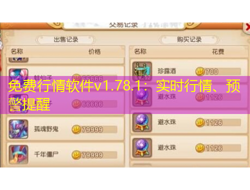 免费行情软件v1.78.1：实时行情、预警提醒