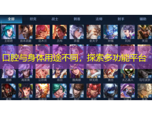 口腔与身体用途不同,探索多功能平台