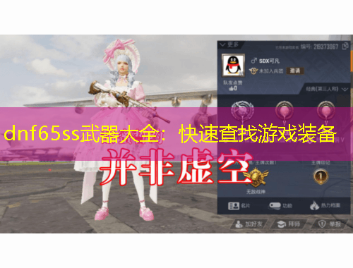 dnf65ss武器大全：快速查找游戏装备