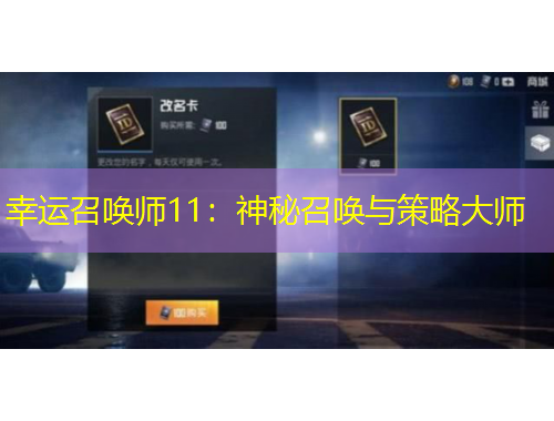 幸运召唤师11：神秘召唤与策略大师