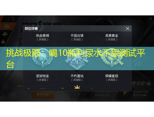 挑战极限：喝10瓶利尿水不尿测试平台