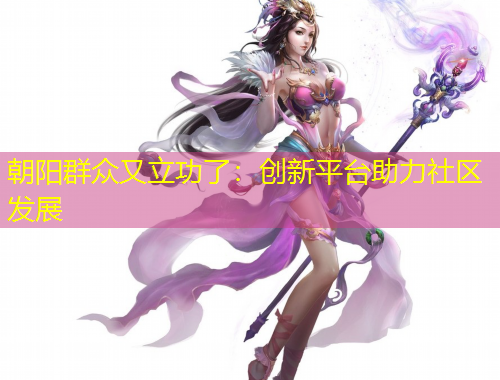 朝阳群众又立功了：创新平台助力社区发展