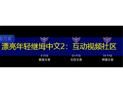 漂亮年轻继坶中文2：互动视频社区