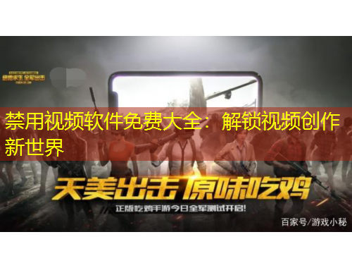 禁用视频软件免费大全：解锁视频创作新世界
