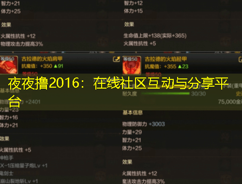 夜夜撸2016：在线社区互动与分享平台