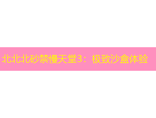 北北北砂禁慢天堂3：极致沙盒体验
