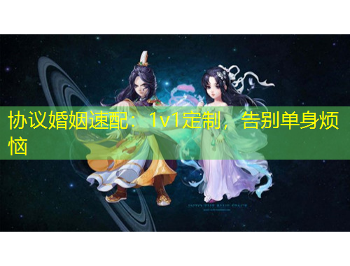 协议婚姻速配：1v1定制，告别单身烦恼
