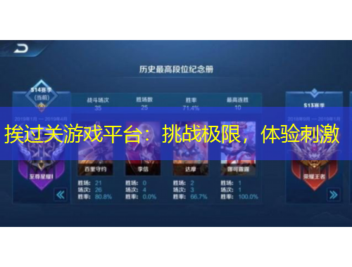 挨过关游戏平台：挑战极限，体验刺激