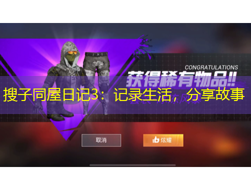 搜子同屋日记3：记录生活，分享故事
